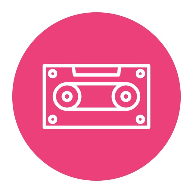 Imagen vectorial de icono de cassette Se puede usar para Retro
