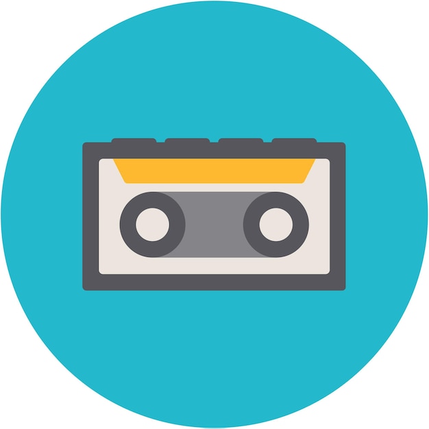Imagen vectorial del icono del cassette Se puede utilizar para el instrumento