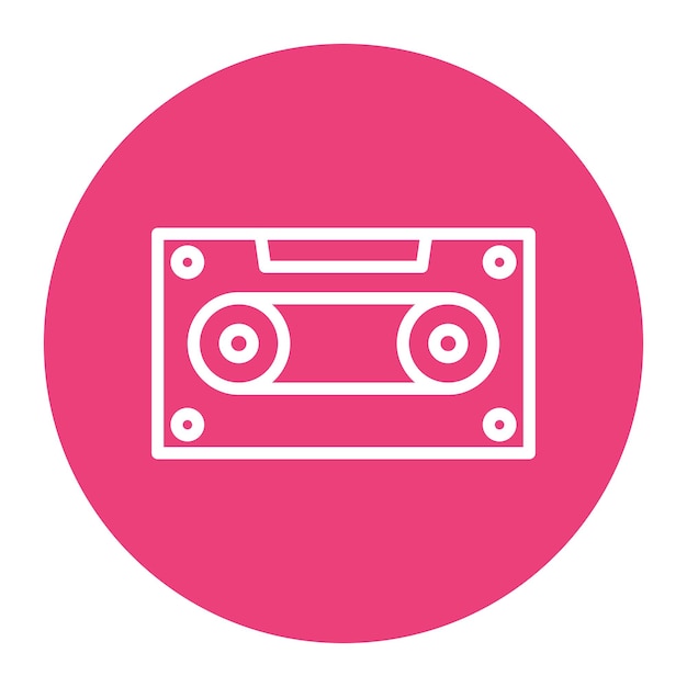 Imagen vectorial de icono de cassette Se puede utilizar para Retro