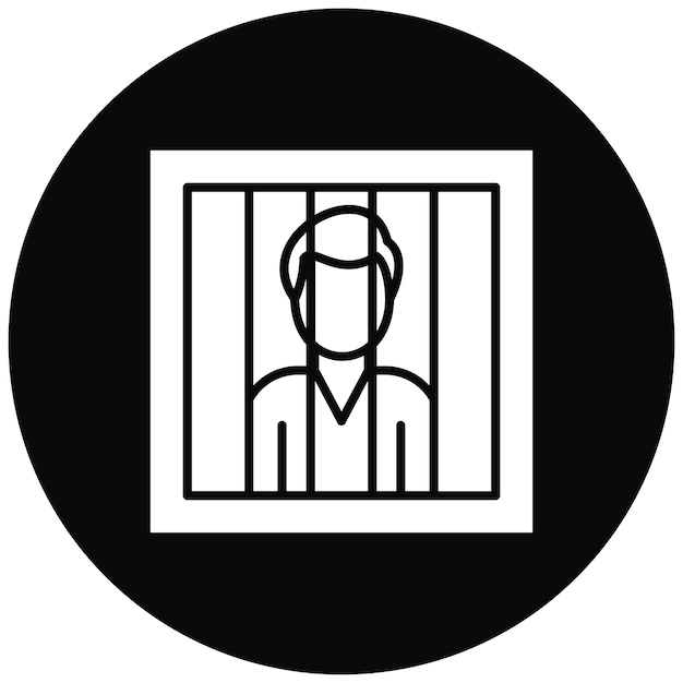 Imagen vectorial del icono del castigo Se puede utilizar para la legislación legal