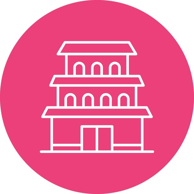 Imagen vectorial del icono del castillo de Matsumoto Se puede usar para puntos de referencia