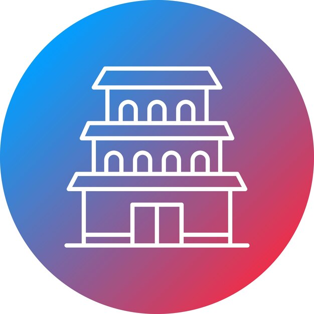 Imagen vectorial del icono del castillo de Matsumoto Se puede usar para puntos de referencia