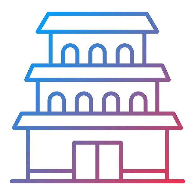 Imagen vectorial del icono del castillo de Matsumoto Se puede usar para puntos de referencia