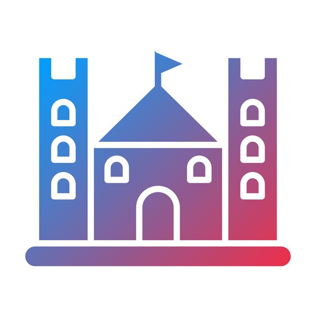 Imagen vectorial del icono del castillo Se puede usar para el jardín de infantes