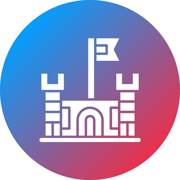La imagen vectorial del icono del castillo se puede usar para los vikingos