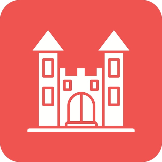La imagen vectorial del icono del castillo se puede utilizar para Medieval