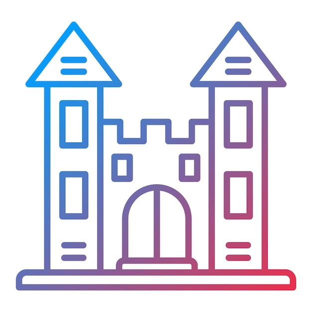 La imagen vectorial del icono del castillo se puede utilizar para Medieval