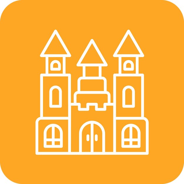 La imagen vectorial del icono del castillo se puede utilizar para el parque temático