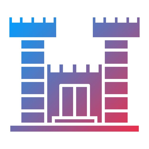 La imagen vectorial del icono del castillo se puede utilizar para el tipo de casas