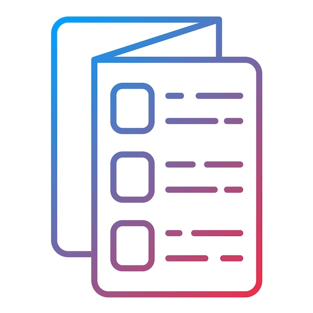 Imagen vectorial del icono del catálogo Se puede utilizar para la tienda web