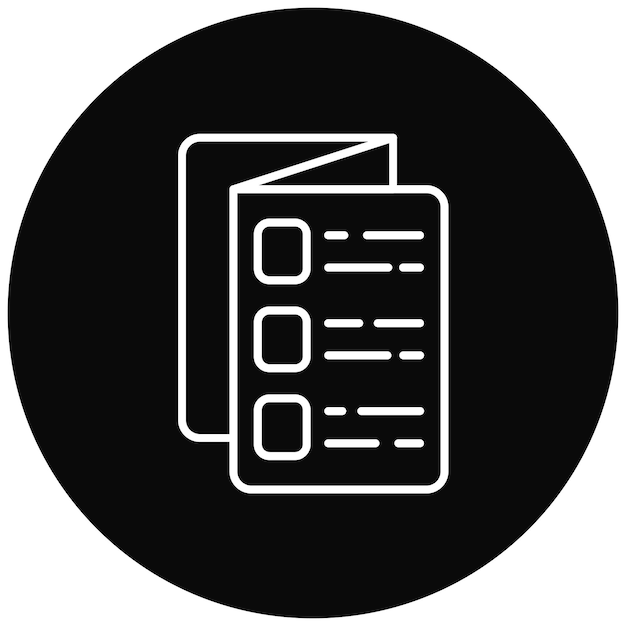 Imagen vectorial del icono del catálogo Se puede utilizar para la tienda web