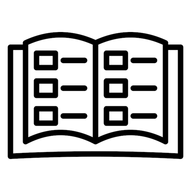 Imagen vectorial del icono del catálogo Se puede utilizar para la tienda web
