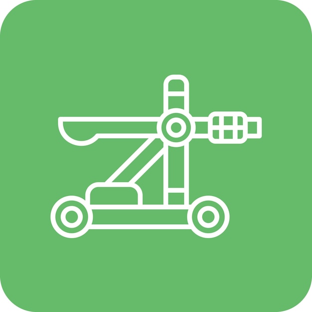 La imagen vectorial del icono de la catapulta se puede utilizar para la historia