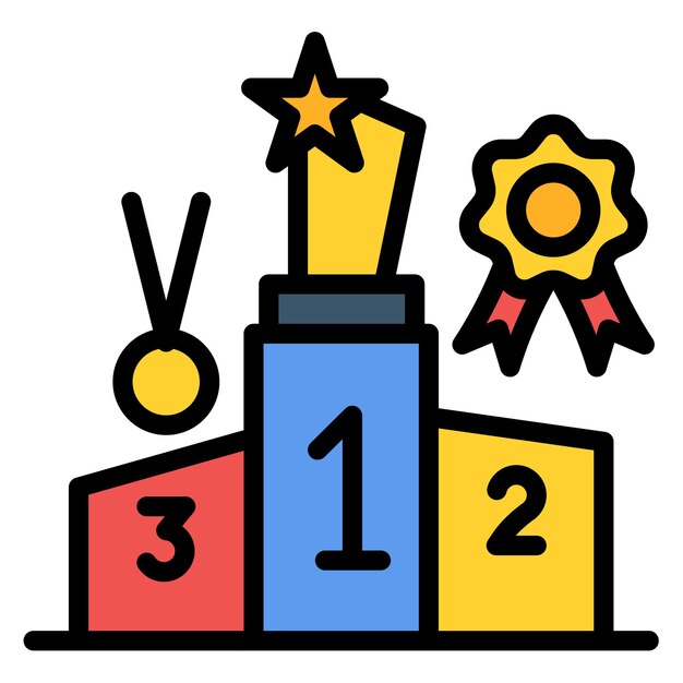 Imagen vectorial del icono de la categoría de premios Se puede utilizar para eventos de premios
