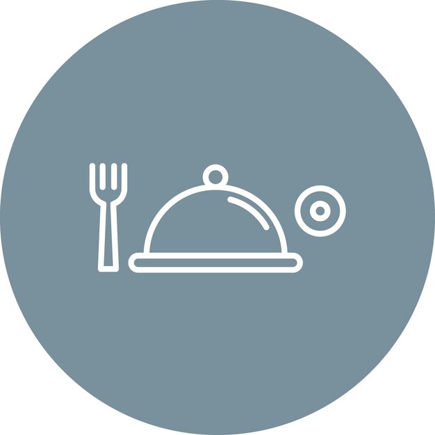 Imagen vectorial de icono de catering se puede usar para fiestas y celebraciones