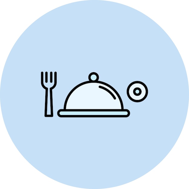 Imagen vectorial de icono de catering se puede usar para fiestas y celebraciones