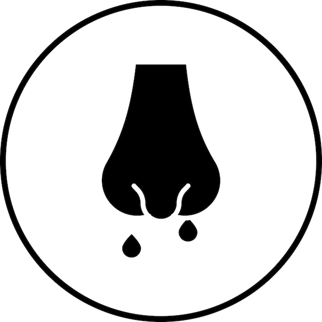 Imagen vectorial del icono de la cavidad nasal Se puede utilizar para la anatomía humana