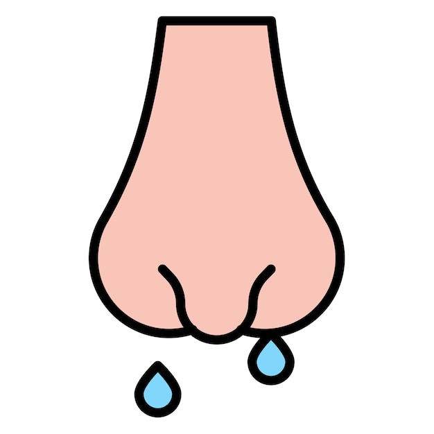 Imagen vectorial del icono de la cavidad nasal Se puede utilizar para la anatomía humana