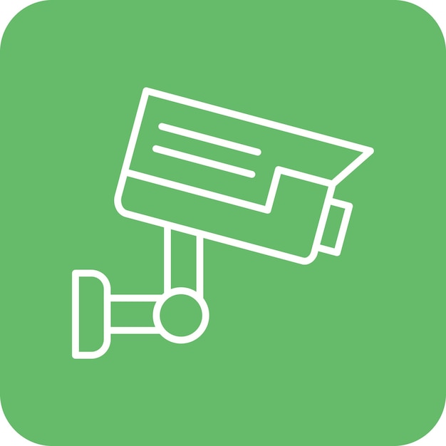 Imagen vectorial de icono de CCTV Se puede usar para Crime and Law