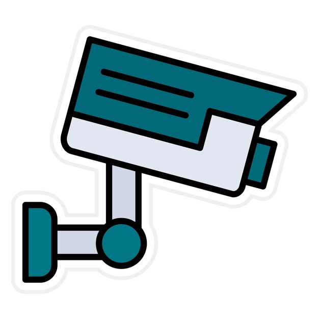 Imagen vectorial de icono de CCTV Se puede usar para Crime and Law