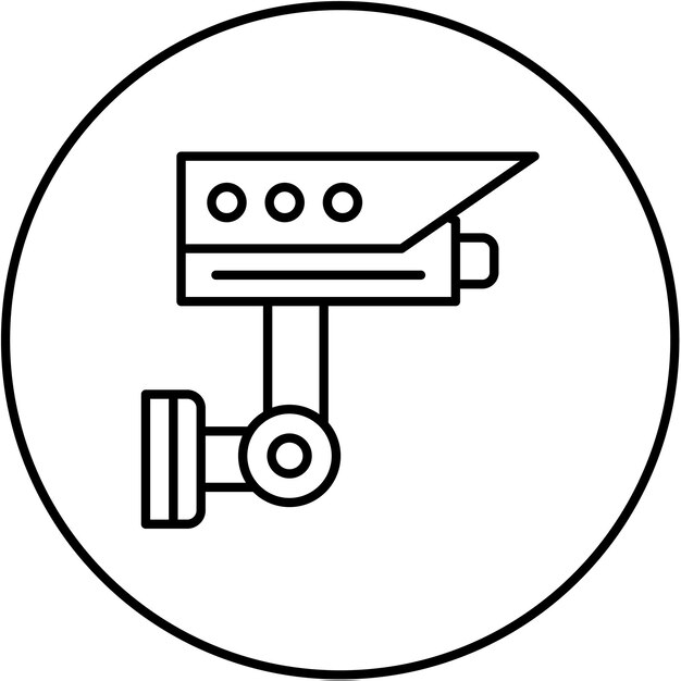 La imagen vectorial del icono de CCTV se puede utilizar para los elementos de la ciudad