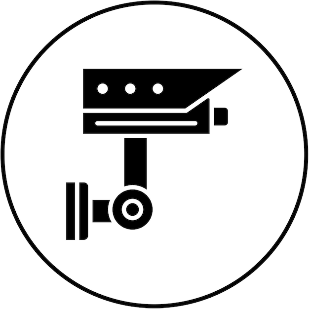 La imagen vectorial del icono de CCTV se puede utilizar para los elementos de la ciudad