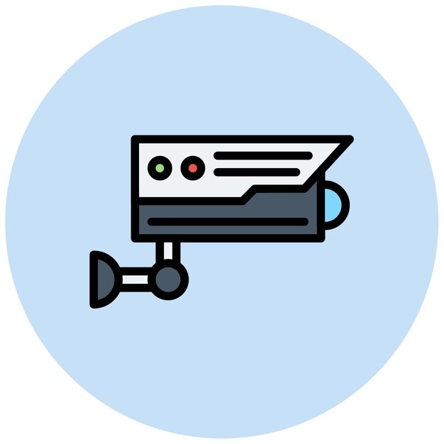 Imagen vectorial de icono de CCTV Puede utilizarse para el ferrocarril