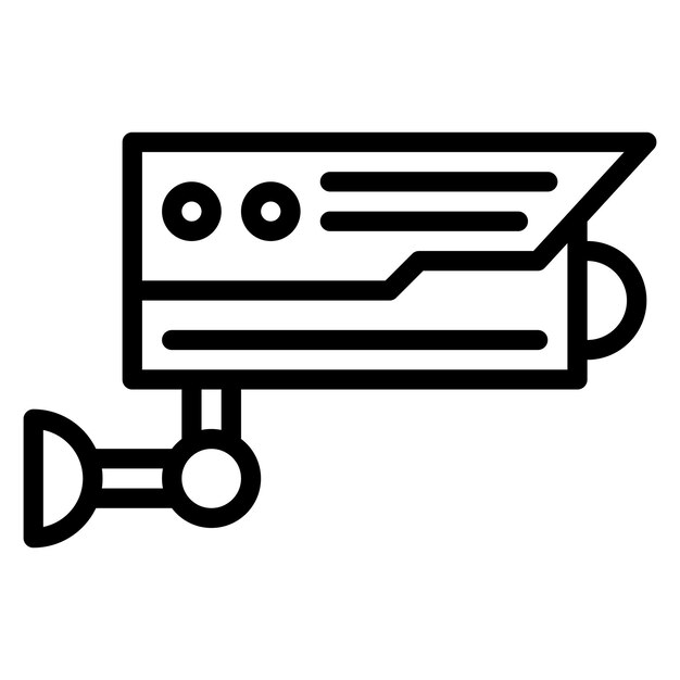 Imagen vectorial de icono de CCTV Puede utilizarse para el ferrocarril