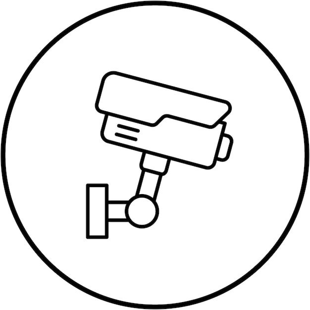 Vector imagen vectorial de icono de cctv puede utilizarse para los servicios hoteleros