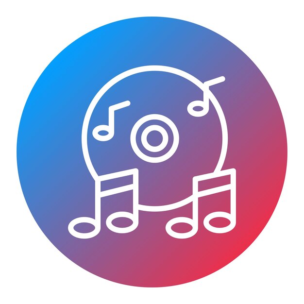 Imagen vectorial de icono de CD de música Se puede usar para Bar