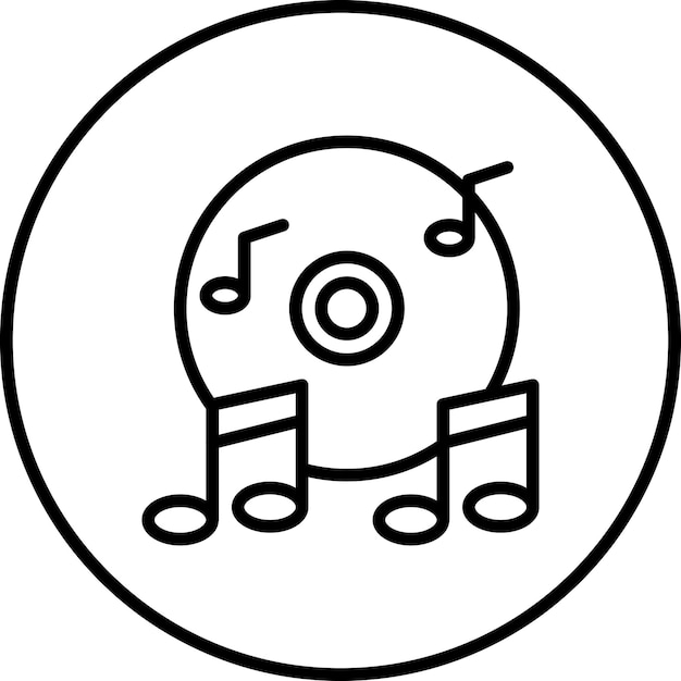 Imagen vectorial de icono de CD de música Se puede usar para Bar