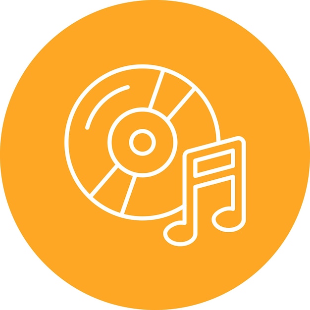 Imagen vectorial de icono de CD Puede utilizarse para Comunicación y Medios