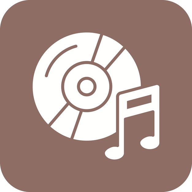 Imagen vectorial de icono de CD Puede utilizarse para Comunicación y Medios