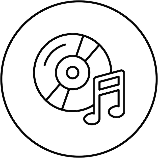 Imagen vectorial de icono de CD Puede utilizarse para Comunicación y Medios