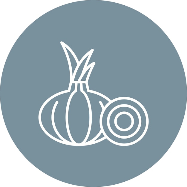 Imagen vectorial del icono de la cebolla Se puede utilizar para la agricultura y la jardinería