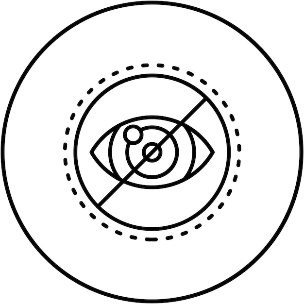 Vector imagen vectorial del icono de ceguera legal puede utilizarse para el optometrista