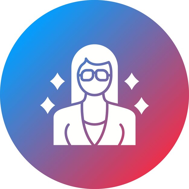 Imagen vectorial de icono de celebridad femenina Se puede utilizar para el marketing de influencers
