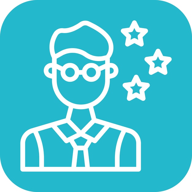 Imagen vectorial de icono de celebridad masculina Se puede usar para Video Blog