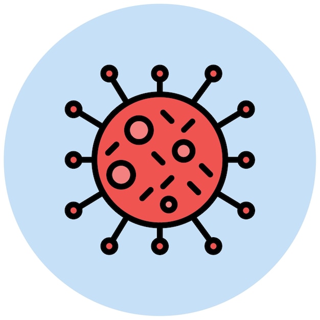 Imagen vectorial de icono de célula de virus Se puede utilizar para enfermedades infecciosas