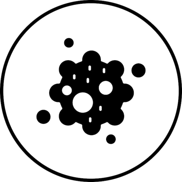 Imagen vectorial del icono de las células cancerosas Se puede utilizar para la quimioterapia