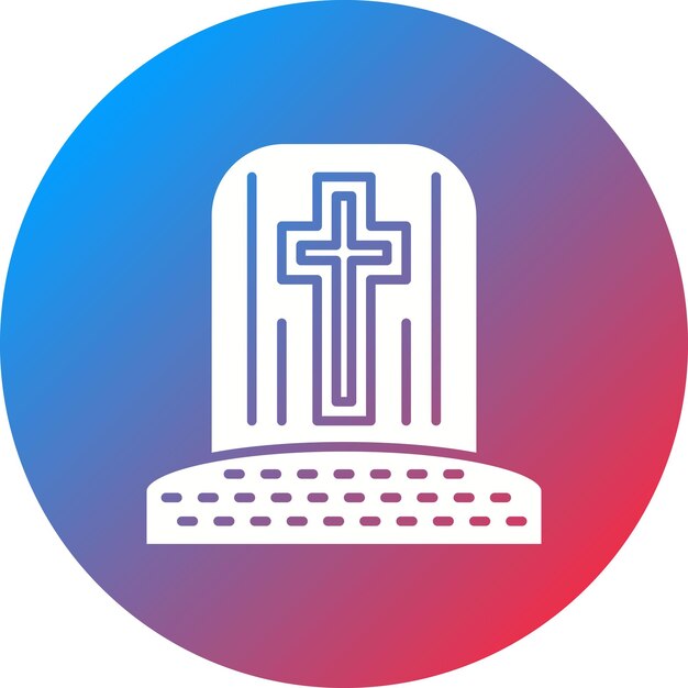 Imagen vectorial del icono del cementerio Se puede utilizar para el funeral