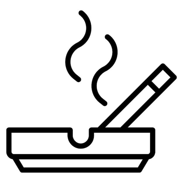 Imagen vectorial del icono del cenicero Se puede usar para fumar