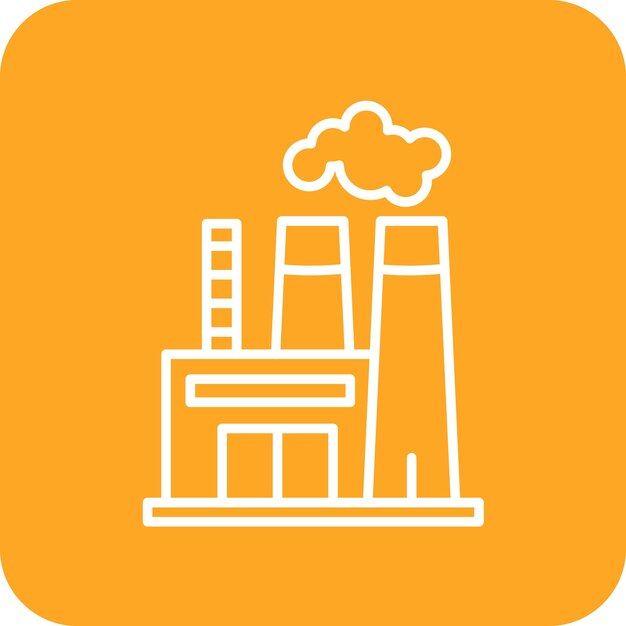 Imagen vectorial del icono de la central eléctrica Puede utilizarse para la energía nuclear