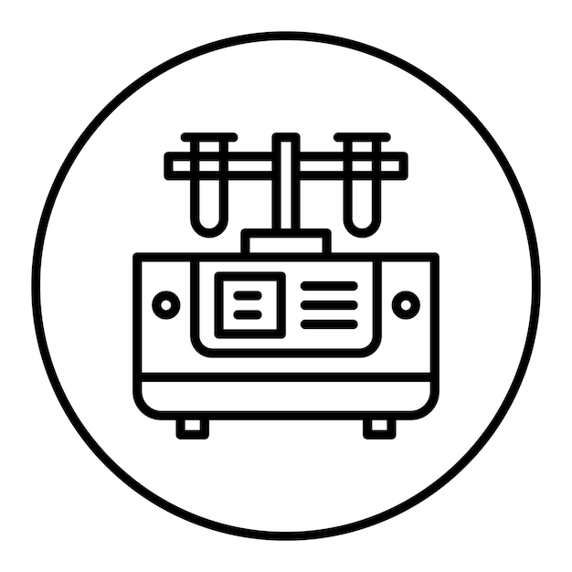 Imagen vectorial del icono de la centrifugadora se puede utilizar para el laboratorio