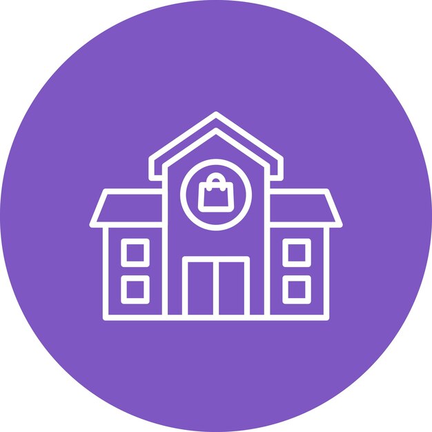 Imagen vectorial del icono del centro comercial Se puede utilizar para el centro comercial