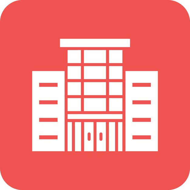 Imagen vectorial del icono del centro comercial Se puede utilizar para los elementos de la ciudad