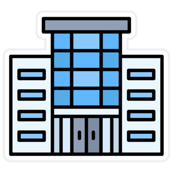Imagen vectorial del icono del centro comercial Se puede utilizar para los elementos de la ciudad