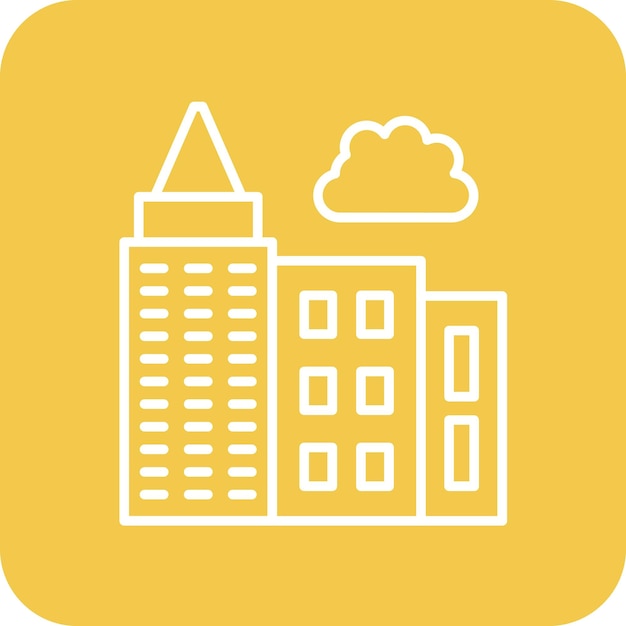 Imagen vectorial del icono del centro de comercio Se puede utilizar para negocios y finanzas