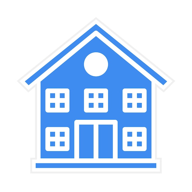Imagen vectorial del icono del centro comunitario Se puede utilizar para servicios públicos