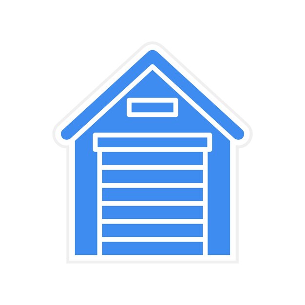 Imagen vectorial del icono del centro de distribución Se puede utilizar para la logística